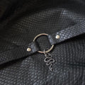 SnakeSkin Chocker with pendant snake Black