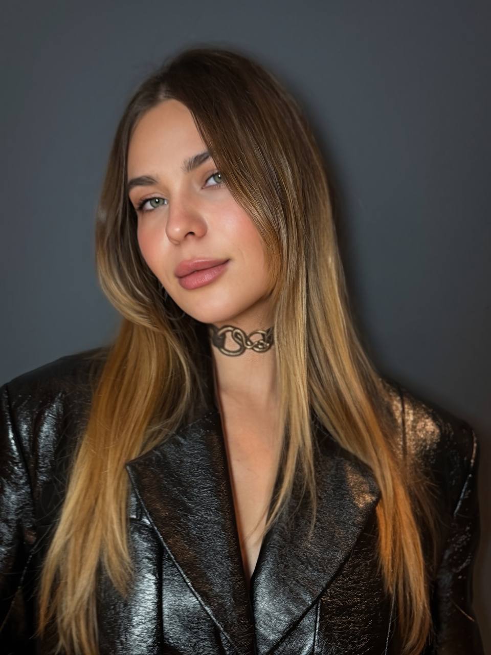 Snakeskin Chocker with metal snake