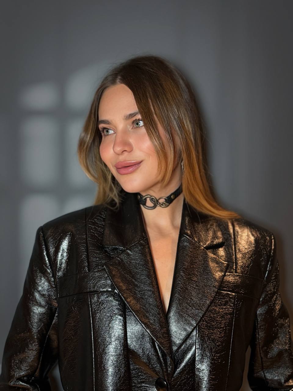 Snakeskin Chocker with metal snake