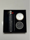 Lighter and Grinder made of natural snake skin