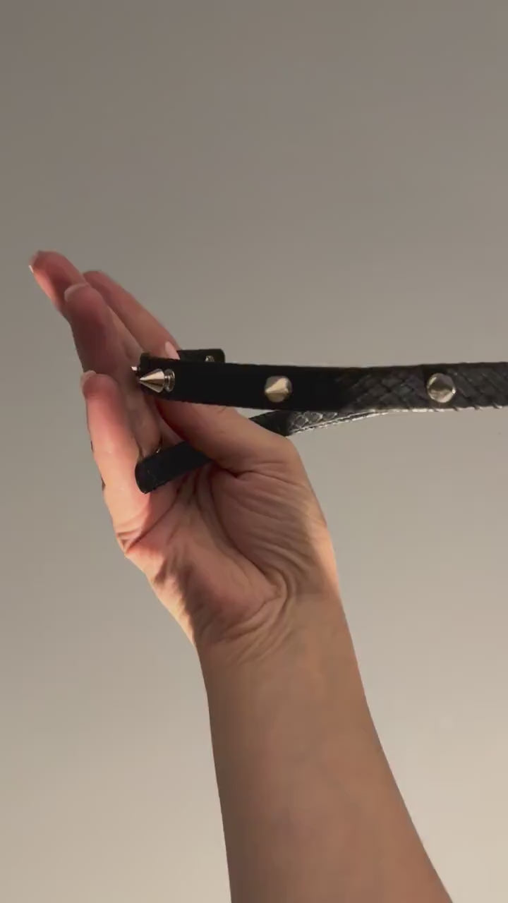 Snakeskin Chocker with Spikes HandCrafted